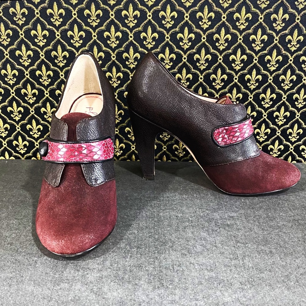 Anthro “Button Tab Heels” by Plenty Tracy Reese